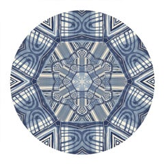 Kaleidoscope: Imagination, Digital Art Print, Blue mandala pattern, 2021