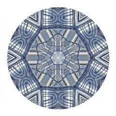 Kaleidoscope: Imagination, Digital Art Print, Blue mandala pattern, 2021