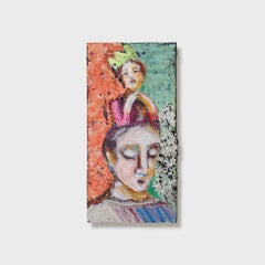 Surrealistisches Mixed-Media-Kunstwerk, „Sanada“