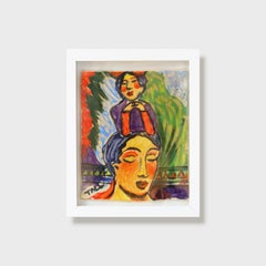 Surrealist Painting on Tile, "Alter Ago II"