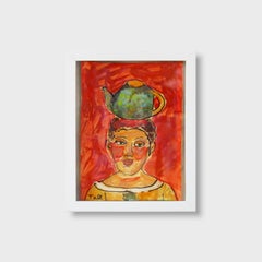 Peinture surréaliste sur carreaux, « Tea For Two ».