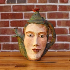 Ceramic Surrealist Teapot, "The Evil Queen"