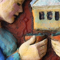 Escultura mural colgante surrealista, "Vamos a París"