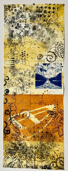 Abstract Drypoint Etching Cheryl Warrick African American Woman Artist