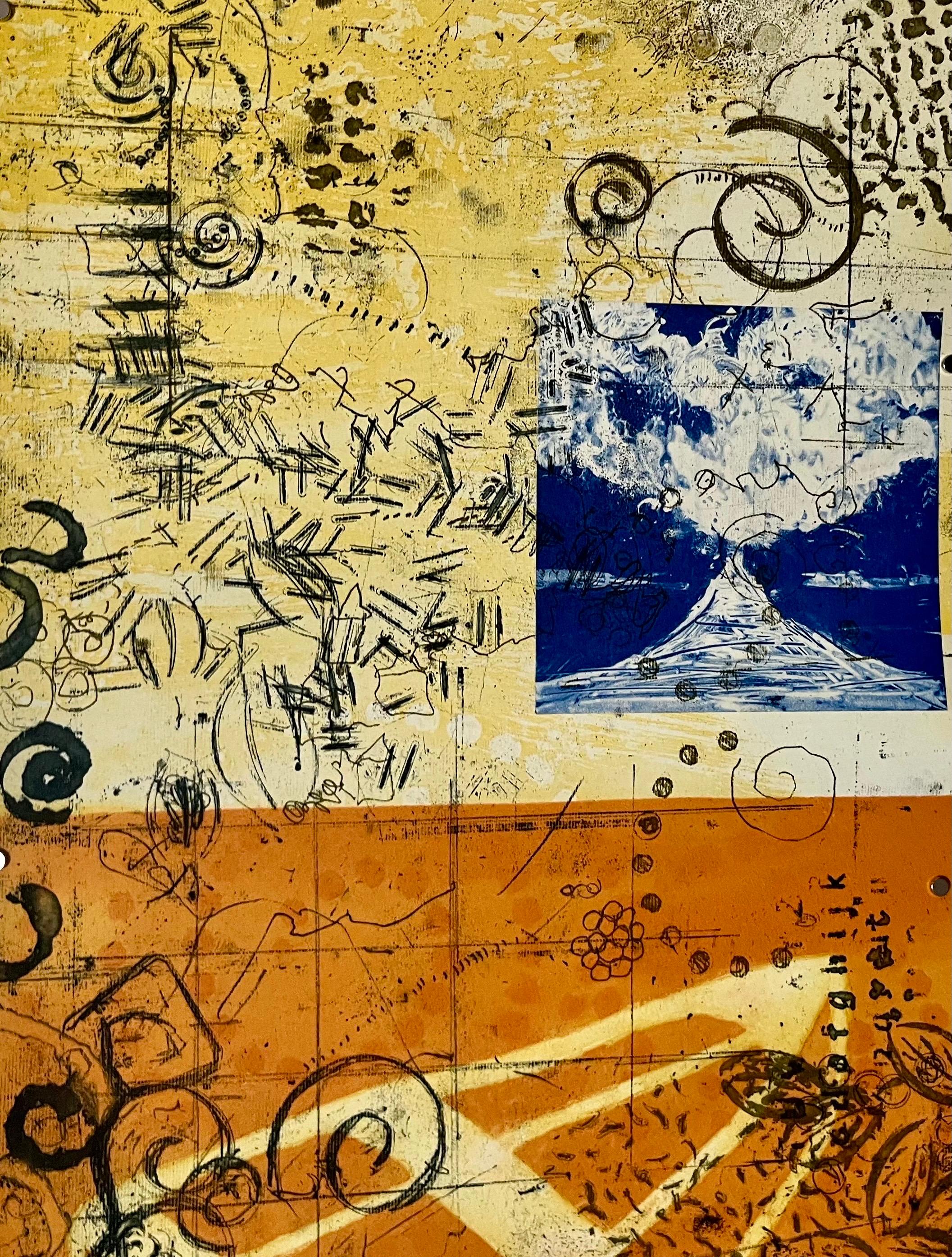 Gravure abstraite à la pointe sèche Cheryl Warrick, artiste afro-américaine en vente 2