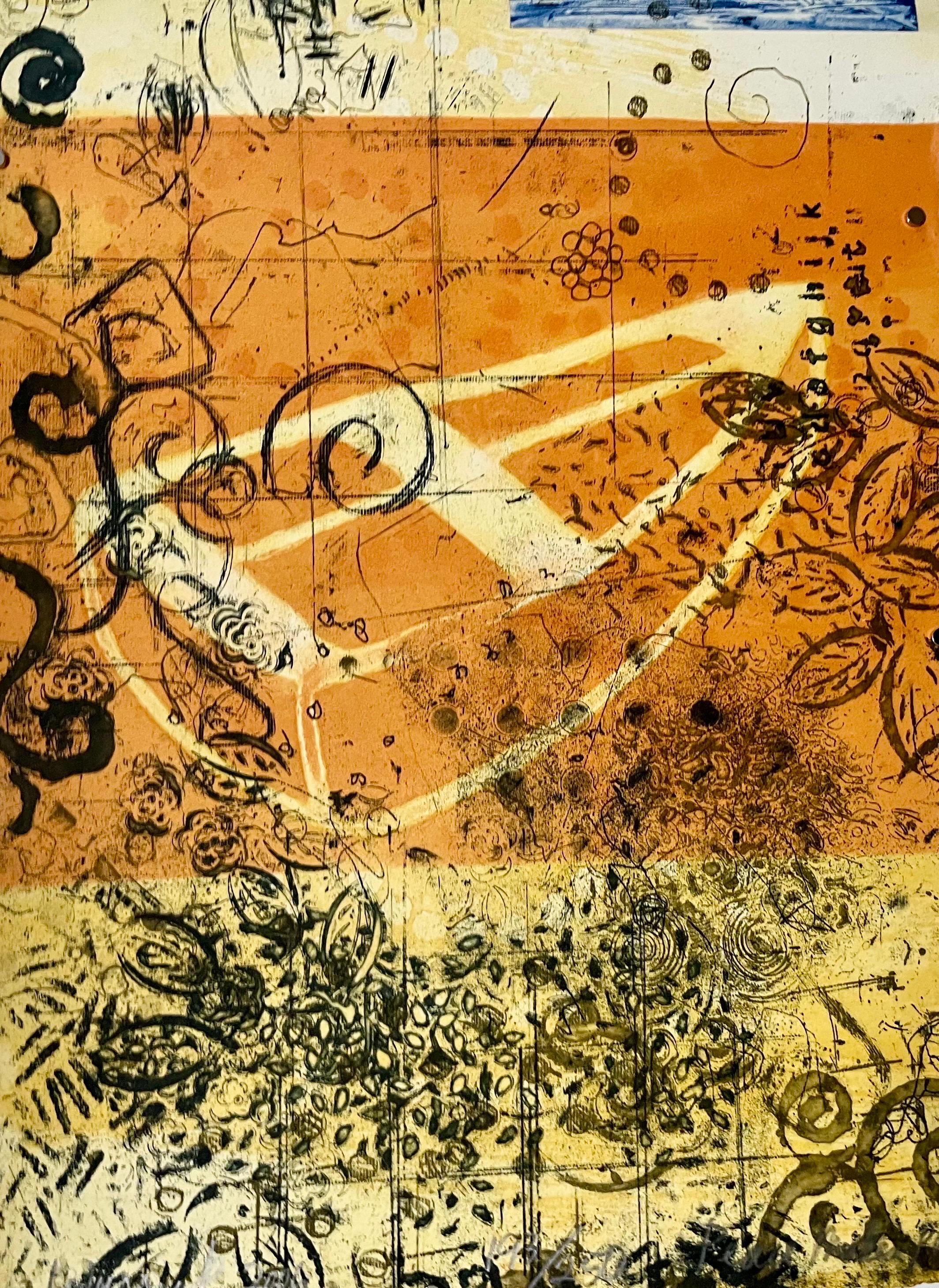 Gravure abstraite à la pointe sèche Cheryl Warrick, artiste afro-américaine en vente 3