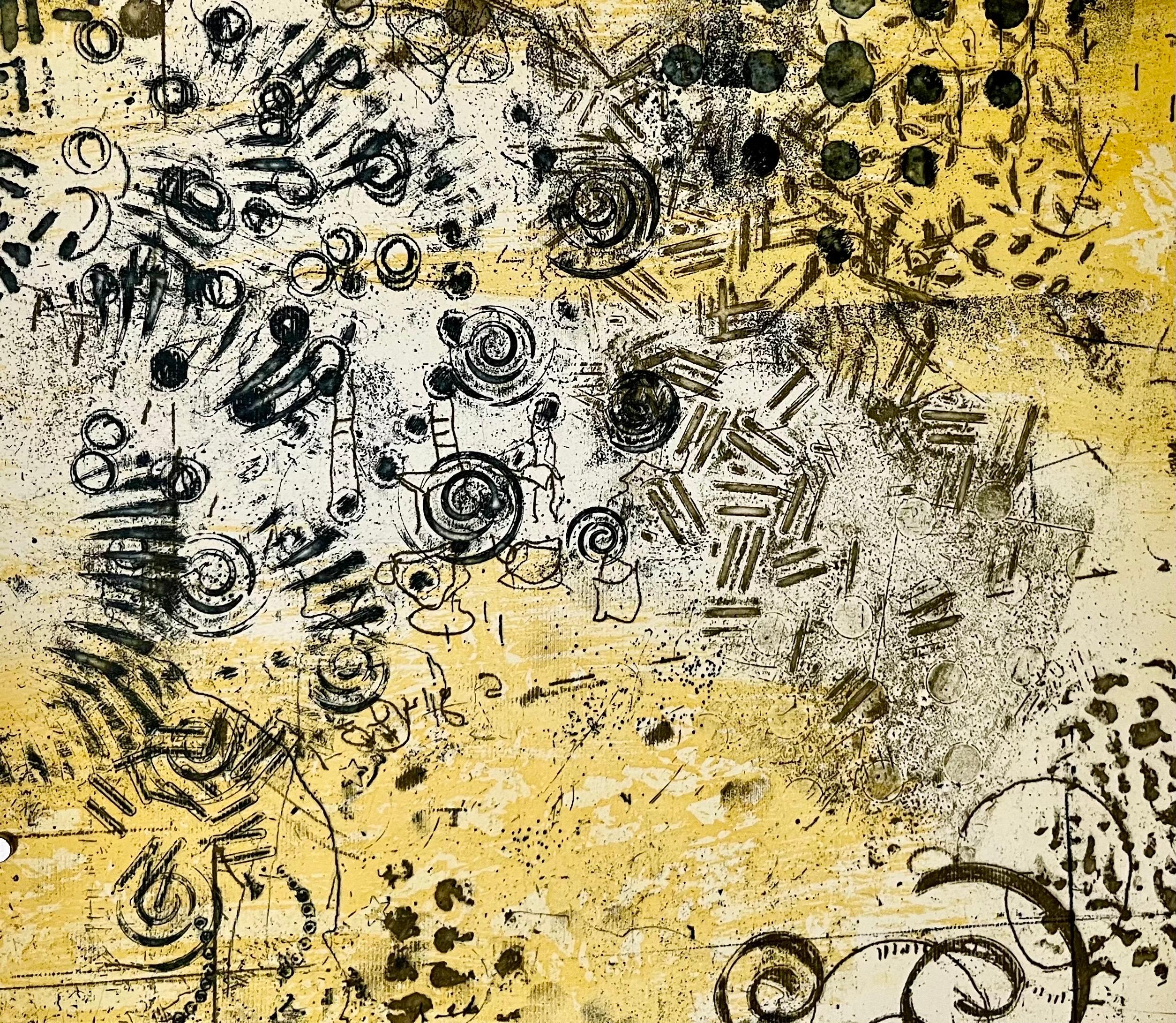 Gravure abstraite à la pointe sèche Cheryl Warrick, artiste afro-américaine en vente 7