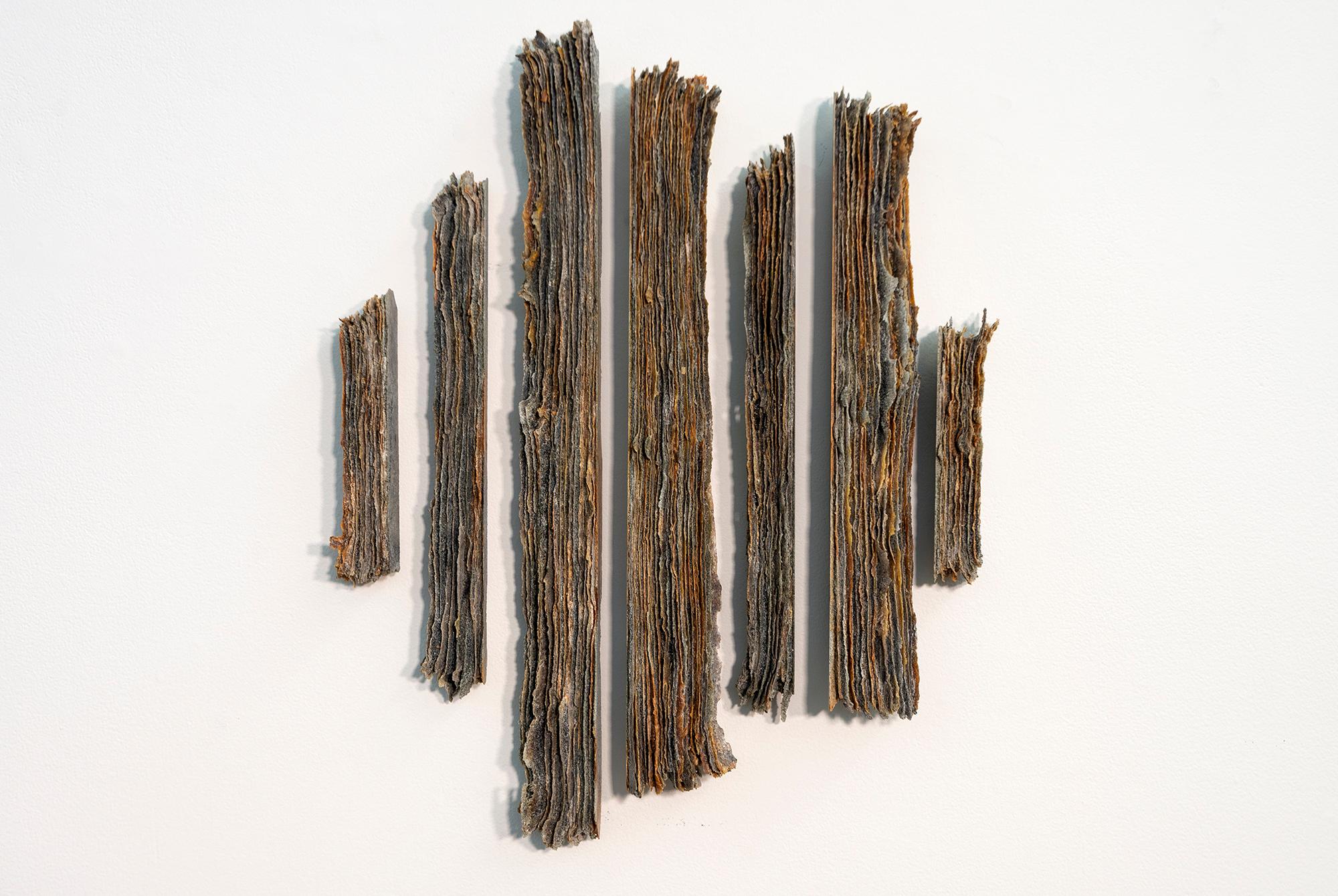 Ascend:Forest - sculpture murale abstraite et contemporaine en verre