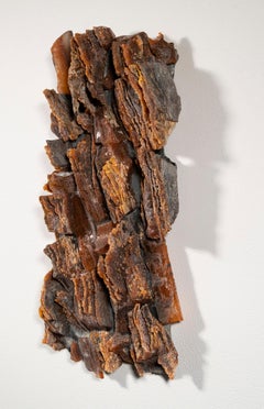 Bones of the Earth I - contemporary, layered glass, wall relief, sculpture