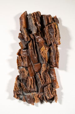 Bones of the Earth I - contemporary, layered glass, wall relief, sculpture