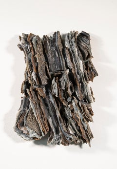 Bones of the Earth II - contemporary, layered glass, wall relief, sculpture