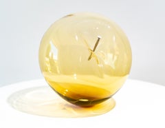 Don't Let Them Burst Your Bubble: Amber 2 XL - Blown Glass Sculpture