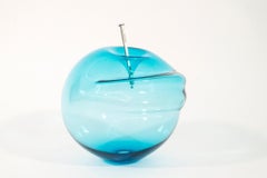 Don't Let Them Burst Your Bubble: Blue 3 XL - contemporary glass sculpture