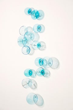 Don't Let Them Burst your Bubble: Blue 81425 Glass whimsical wall sculpture