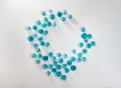 Don't Let Them Burst Your Bubble: Eternity, Blue II - glass wall sculpture
