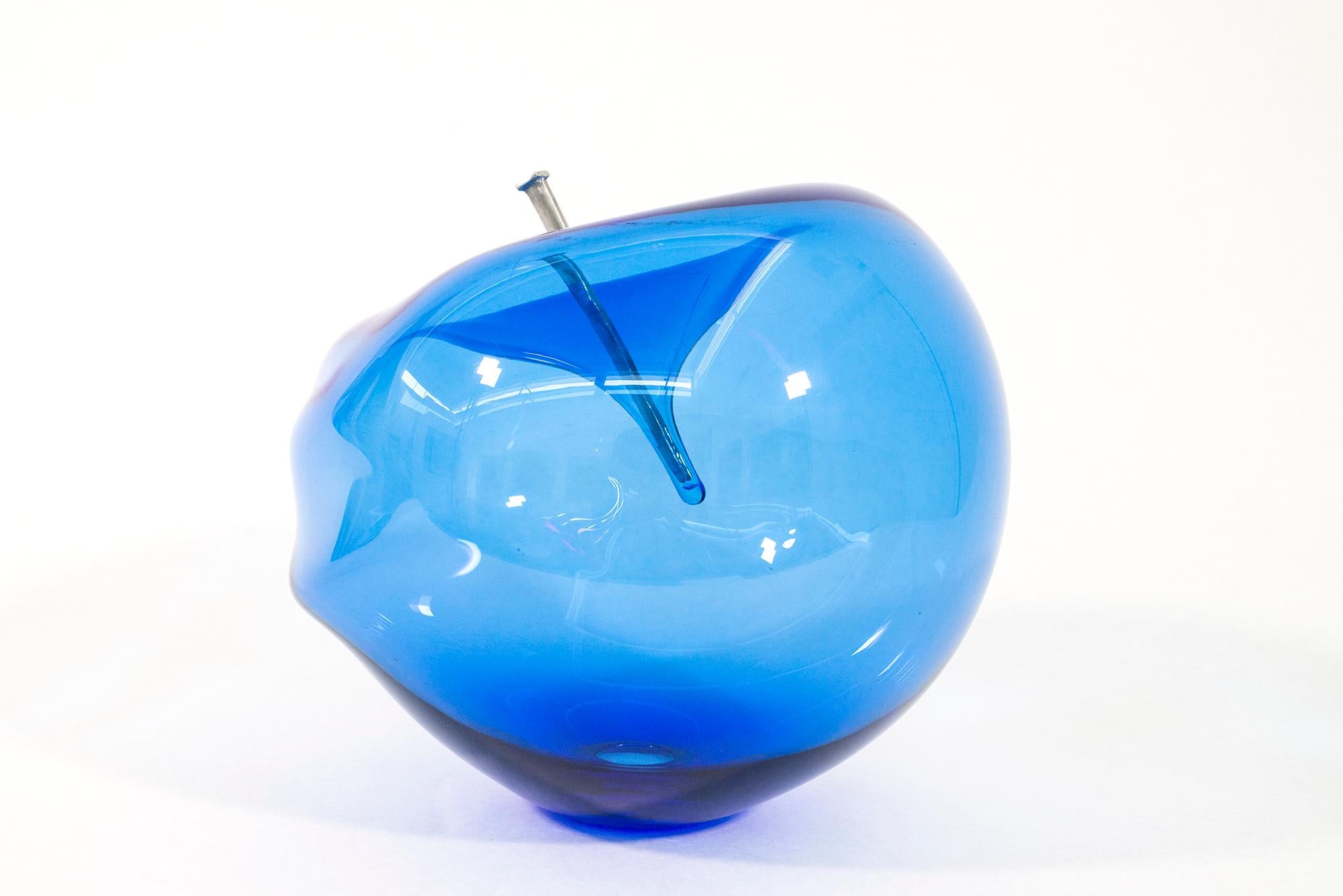 Don't Let Them Burst Your Bubble: Cerulean 2 XL - contemporary glass sculpture For Sale 1