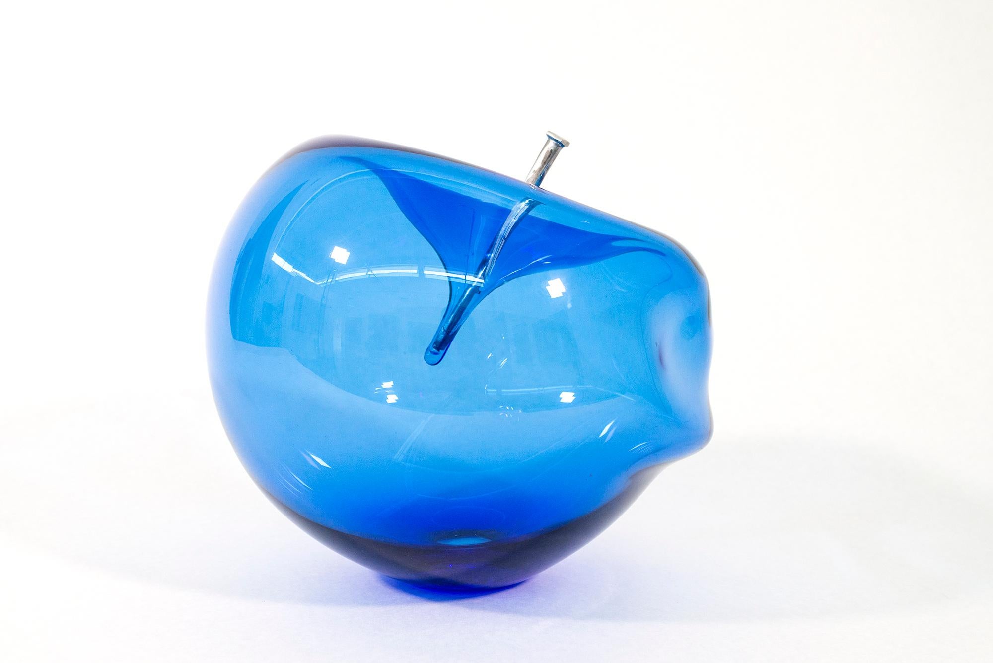 Don't Let Them Burst Your Bubble: Cerulean 2 XL - contemporary glass sculpture