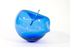 Don't Let Them Burst Your Bubble: Cerulean 2 XL - contemporary glass sculpture