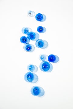 Non lasciare che ti rovinino la gioia: Cerulean 61426 - Scultura astratta in vetro