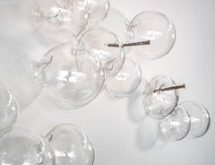 Don't Let Them Burst Your Bubble: Clear I - contemporary, glass wall sculpture