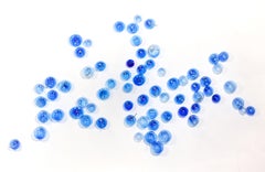 Don't Let Them Burst your Bubble, Effervescence: Cerulean - glass wall sculpture