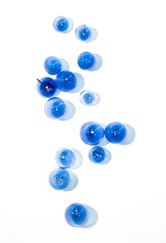 Don't Let Them Burst your Bubble: Lapis 31425 - blown glass wall sculpture