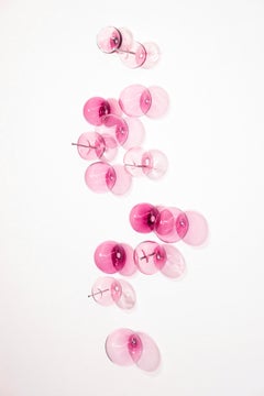 Non lasciare che ti rovinino la gioia: Pink 21426 - Scultura a forma di bolla in vetro soffiato