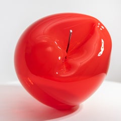 Ne les laissez pas éclater votre bulle : Red 1 XL - Sculpture en verre soufflé