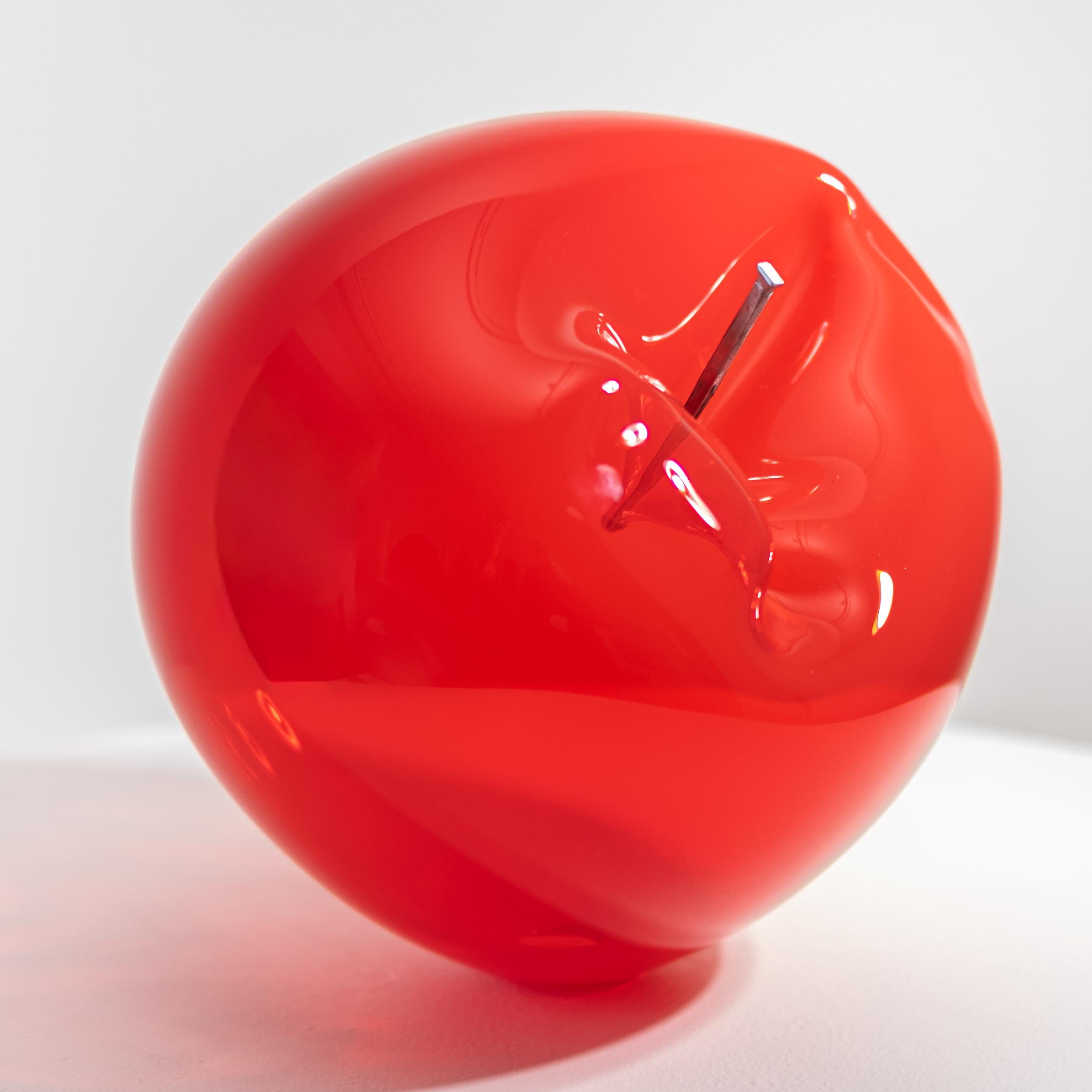 Don't Let Them Burst Your Bubble: Red 1 XL - Blown-glass Sculpture