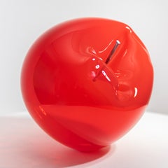 Ne les laissez pas éclater votre bulle : Red 1 XL - Sculpture en verre soufflé