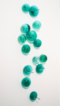 Don't Let Them Burst your Bubble: Turquoise 41425 - Sculpture, Abstract
