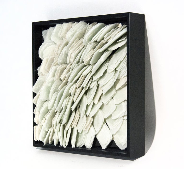 Cheryl Wilson Smith Flow textured, layered, white, modernist