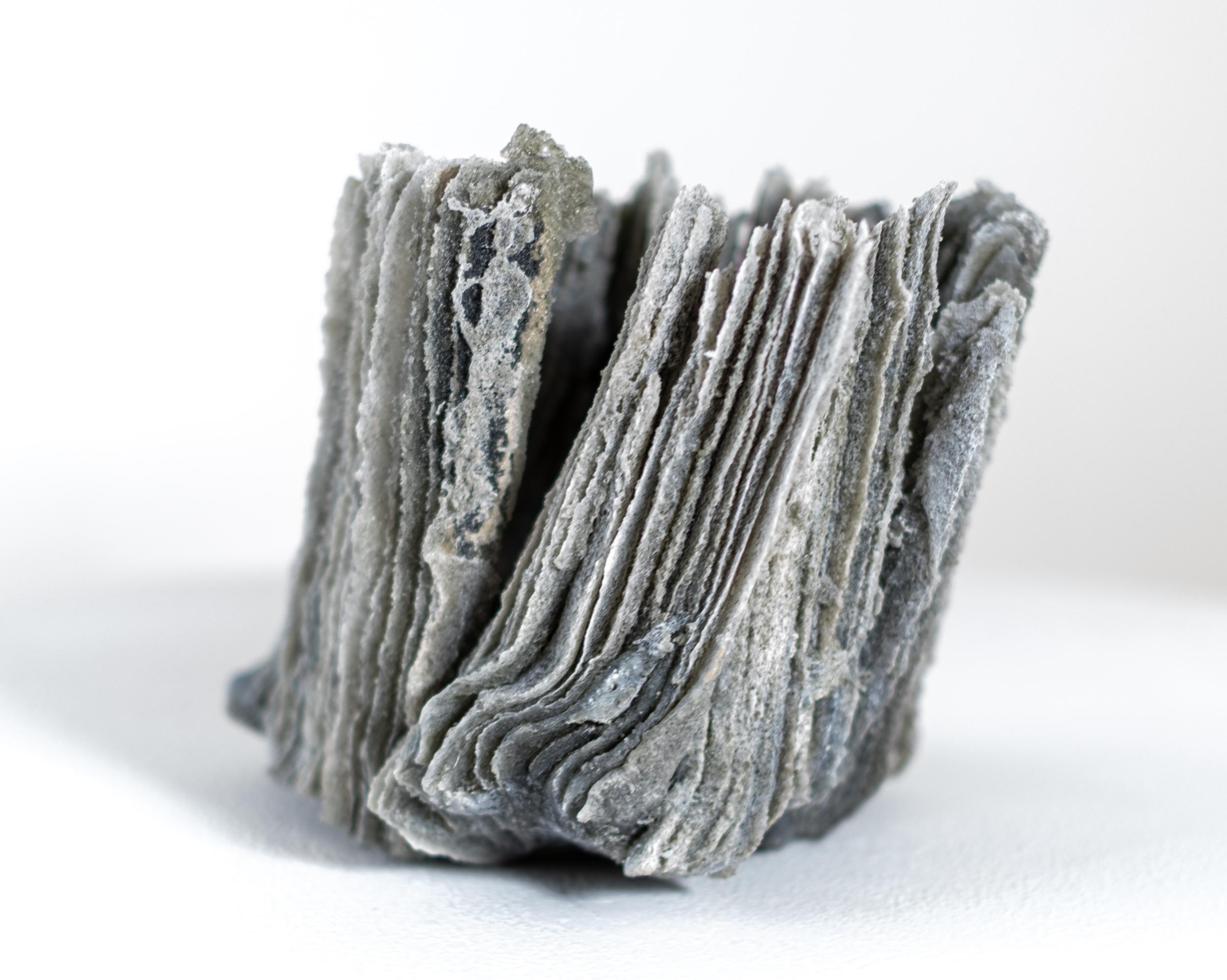 Diese zeitgenössische, von der Natur inspirierte Glasskulptur ist als Tischobjekt konzipiert.

Die reichhaltigen Texturen, die organischen Formen und die erdige Farbpalette der hervorragenden Glasarbeiten von Cheryl Wilson Smith haben ihr einen