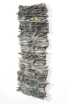Mossy Outcrop 2 - Contemporary Glass Sculpture, Mixed Media Art