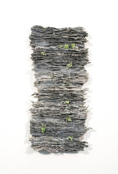 Mossy Outcrop 2 - Contemporary Glass Sculpture, Mixed Media Art