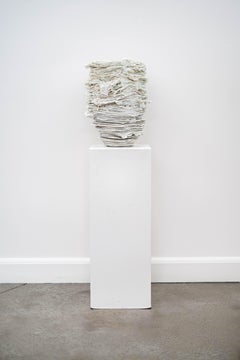 En busca de la tormenta - escultura de cristal única de sobremesa