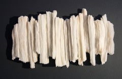 Cheryl Wilson Smith - Shifting Boundaries - Contemporary White Glass Frit Wall Relief Shifting Boundaries - Contemporary White Glass Frit Wall Relief