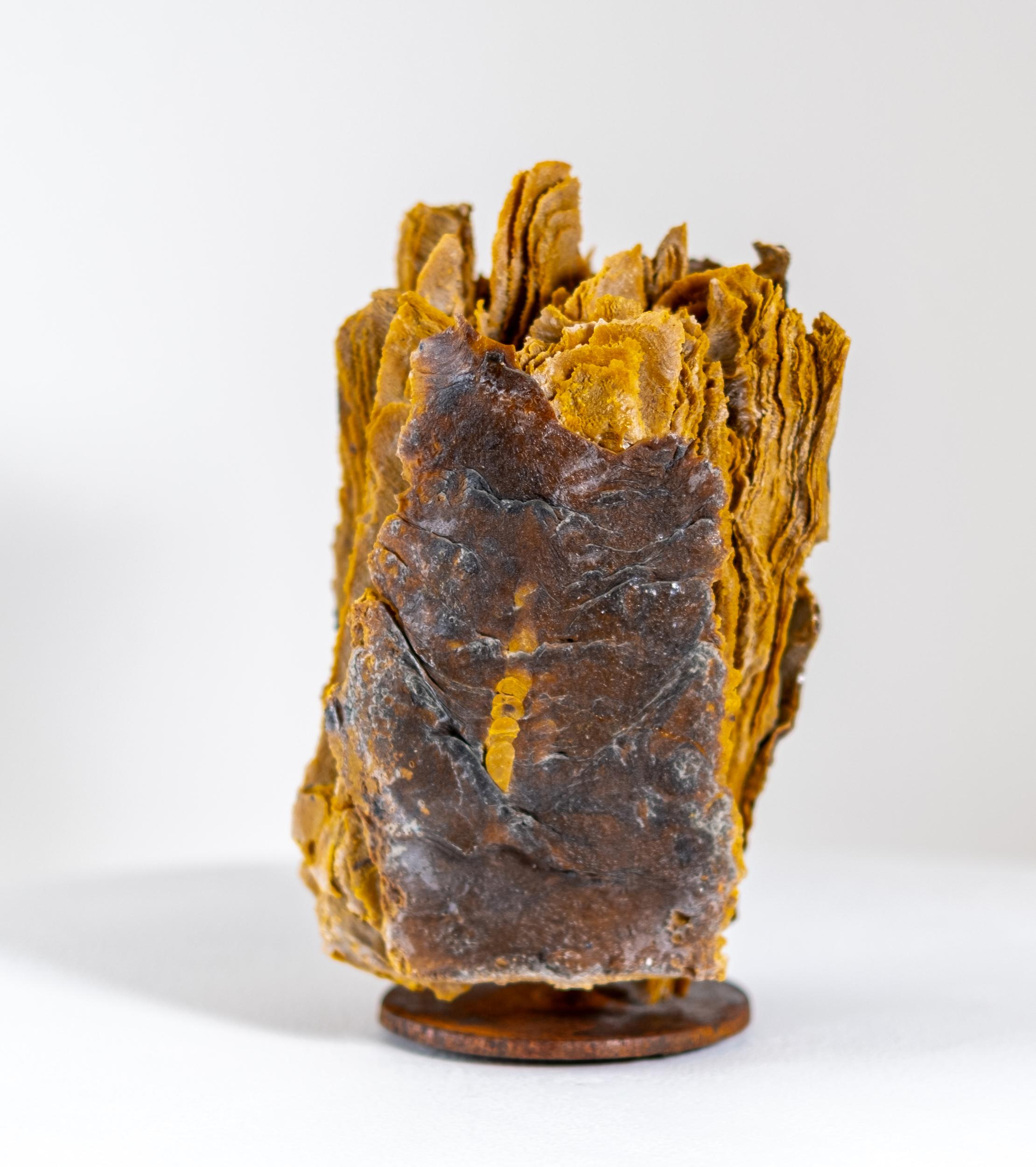 Transición - escultura de sobremesa contemporánea, de vidrio texturizado y en capas - Sculpture de Cheryl Wilson Smith