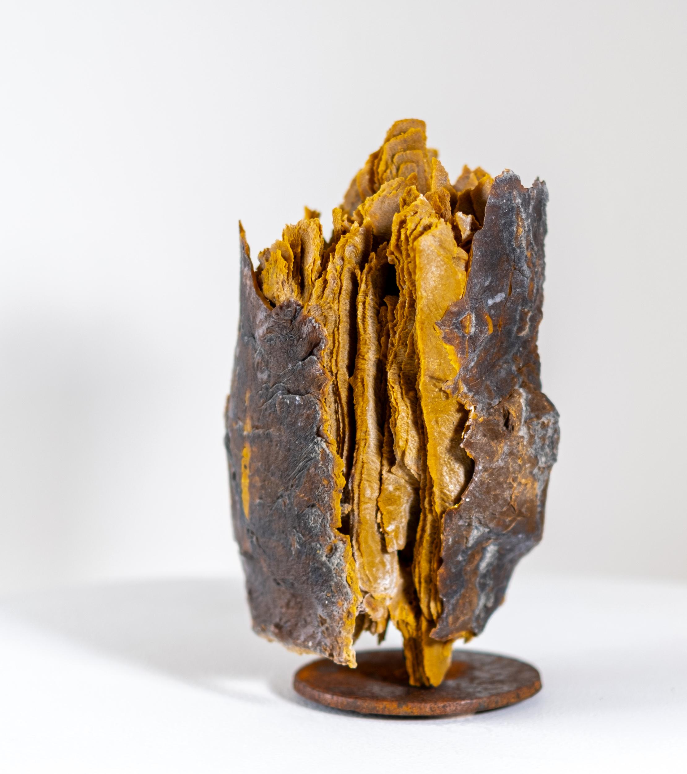 Transición - escultura de sobremesa contemporánea, de vidrio texturizado y en capas - Sculpture Contemporáneo de Cheryl Wilson Smith