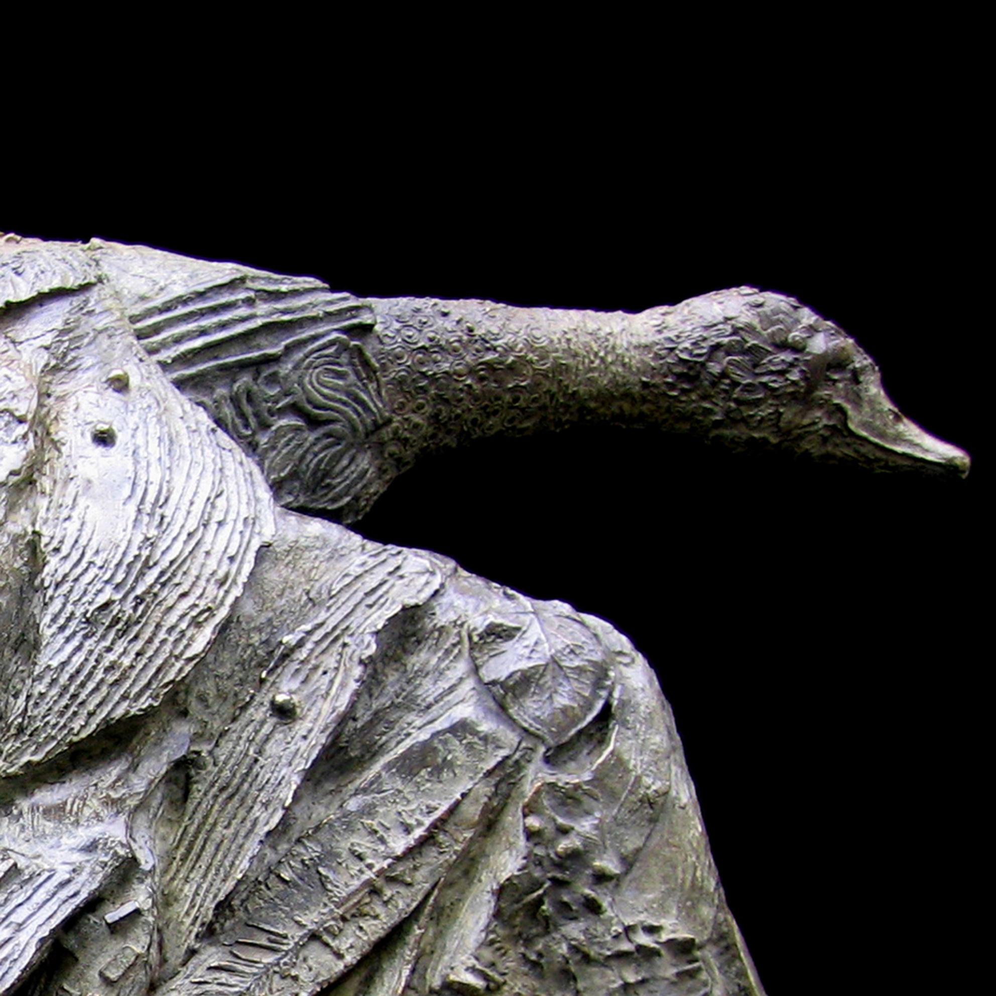 Envol par Chésade - Sculpture unique en bronze, art animalier, bernache, oiseau volant en vente 1