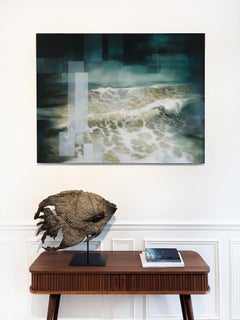 Exotic fish with shell by Chésade - Bronze sculpture, animal art, sealife