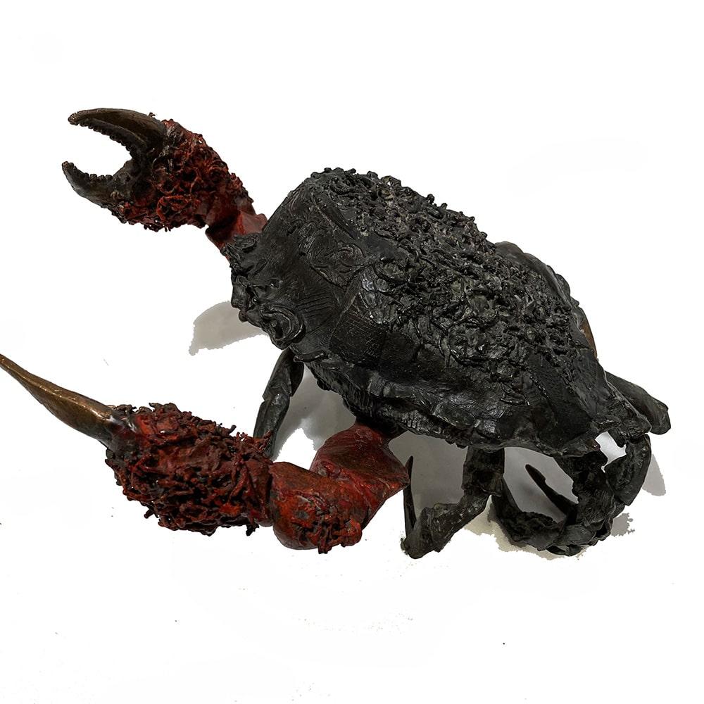Crabe japonais par Chésade - Sculpture en bronze, Art animalier, Crabe en vente 2
