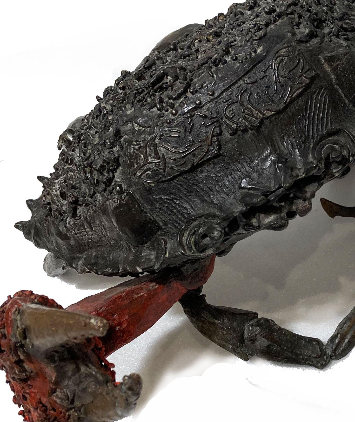 Crabe japonais par Chésade - Sculpture en bronze, Art animalier, Crabe en vente 4
