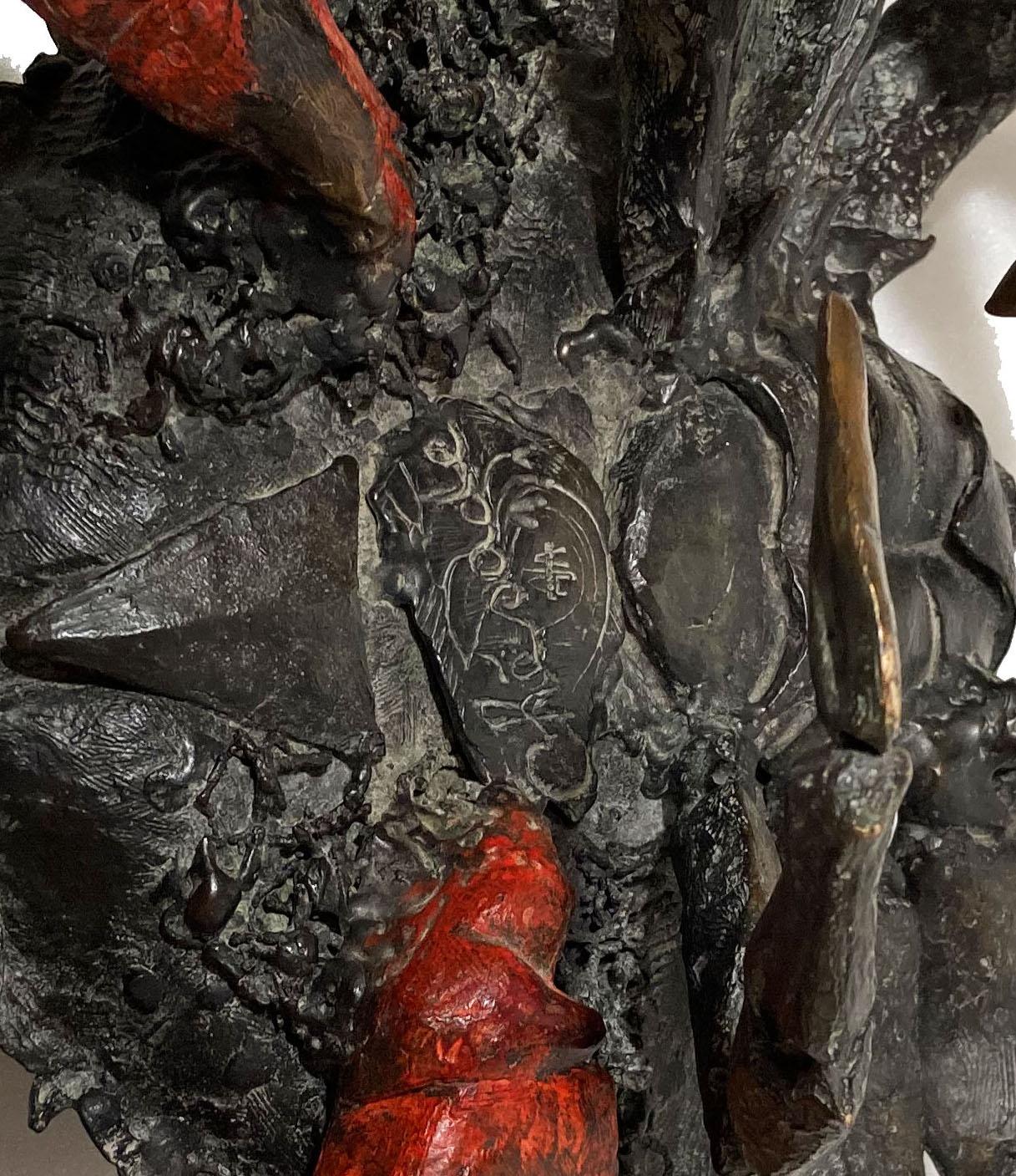 Crabe japonais par Ch�ésade - Sculpture en bronze, Art animalier, Crabe en vente 7