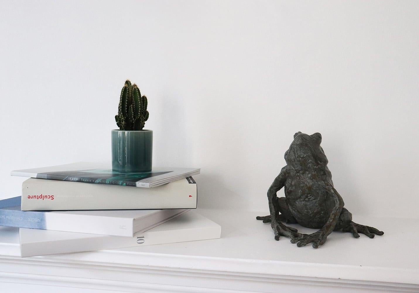 Rana mágica de Chésade - Escultura de bronce, arte animal, expresionismo, realismo en venta 5