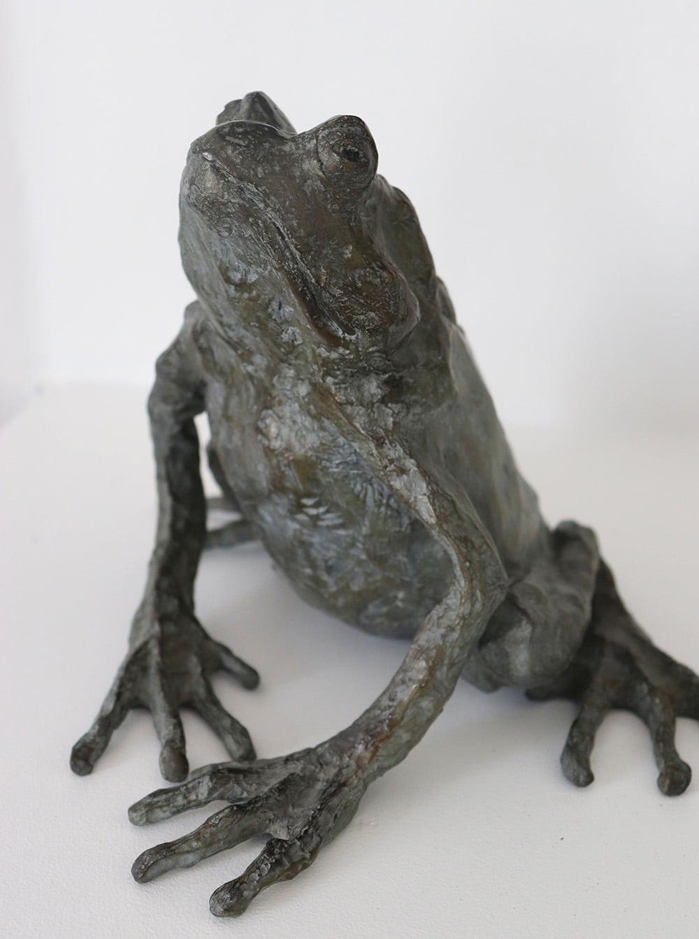 Magic Frog by Chésade - Bronze sculpture, animal art, expressionism, realism For Sale 7