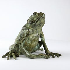 Magic Frog by Chésade - Bronze sculpture, animal art, expressionism, realism