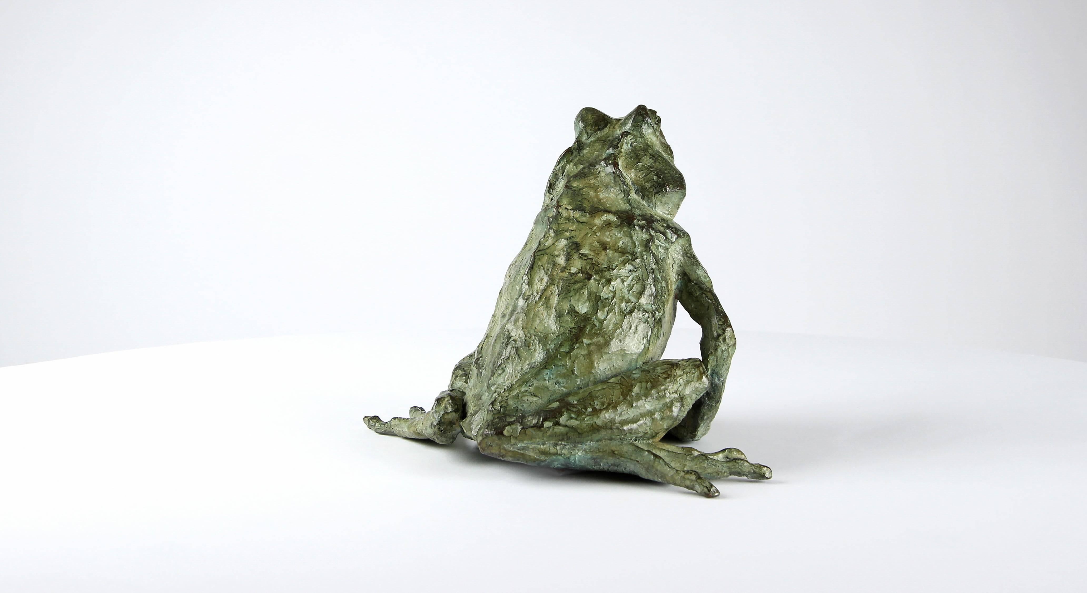 Magic Frog is a bronze sculpture by contemporary artist Chésade, dimensions are 17 × 14 × 12 cm (6.7 × 5.5 × 4.7 in). 
The sculpture is signed and numbered, it is part of a limited edition of 8 editions + 4 artist’s proofs, and comes with a