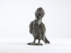 Puffin by Chésade - Bronze sculpture, animal art, expressionism, realism, bird