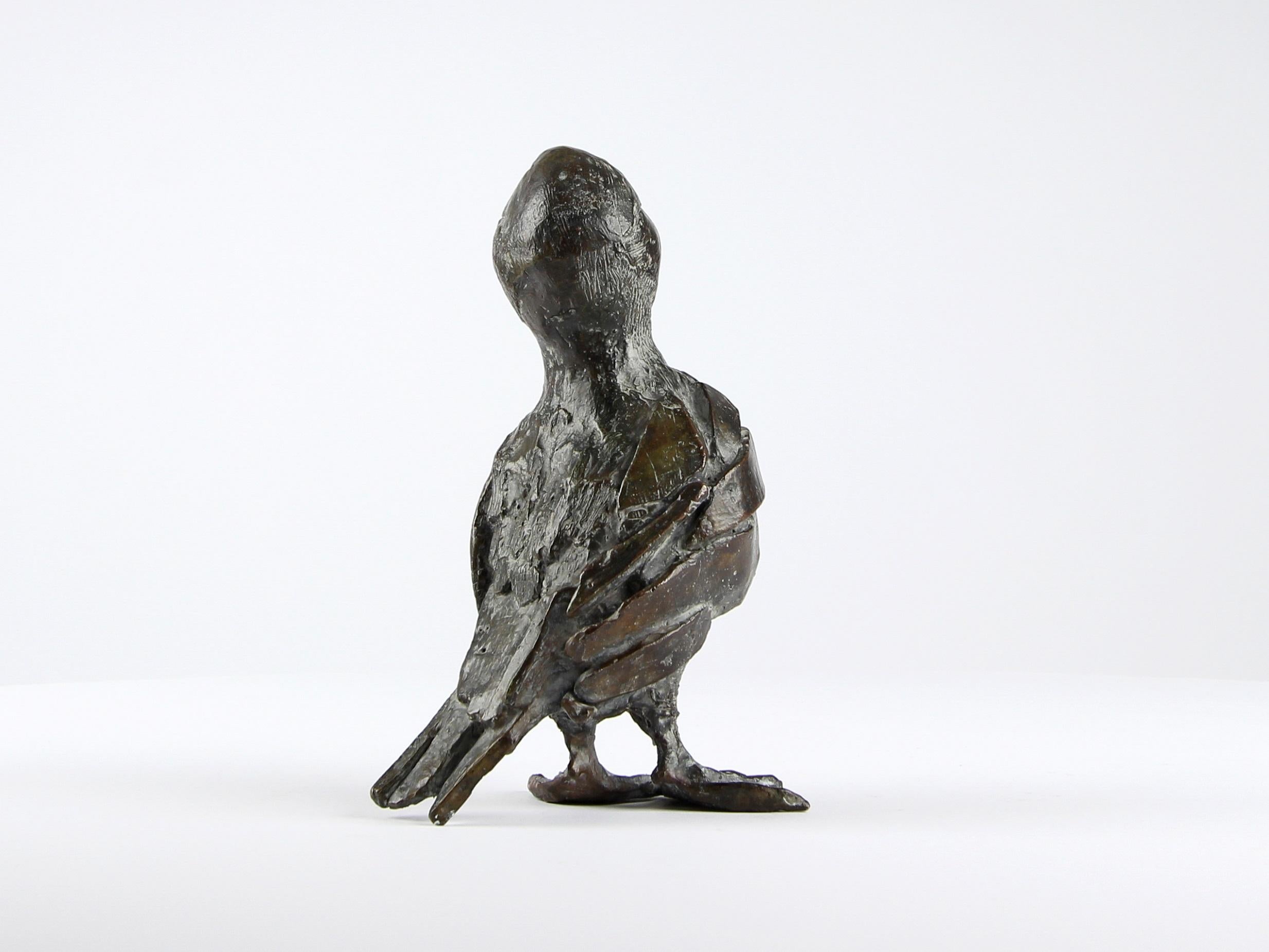 Puffin by Chésade - Escultura de bronce, arte animal, expresionismo, realismo, pájaro en venta 4